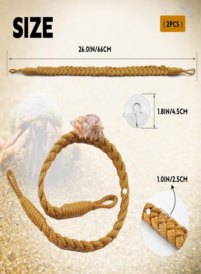 kathson 2 PCS 26 Inches Hermit Crab Climbing Toys,Reptile Vines Toy Hermit Crab Rope Ladder Bendable Hermit Crab Supplies Tank Terrarium Accessories for Hermit Crabs Lizards Leopard Geckos - Image 2